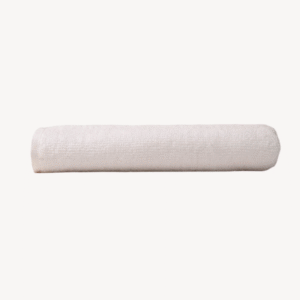 White Crinkled Border Hand Towel