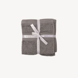 Dark Grey Diamond Face Towel - Set of 3